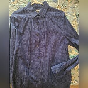 Express Dark Blue Button-Down Shirt
